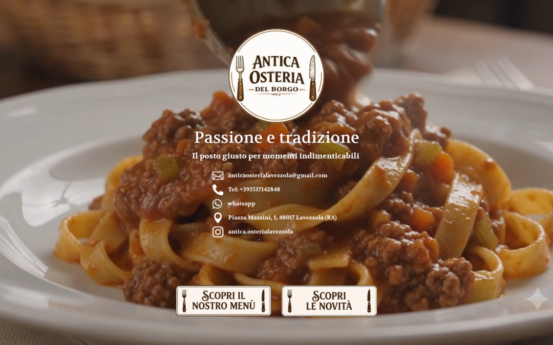Anteprima del sito Antica Osteria del Borgo, realizzato da MontiniWeb