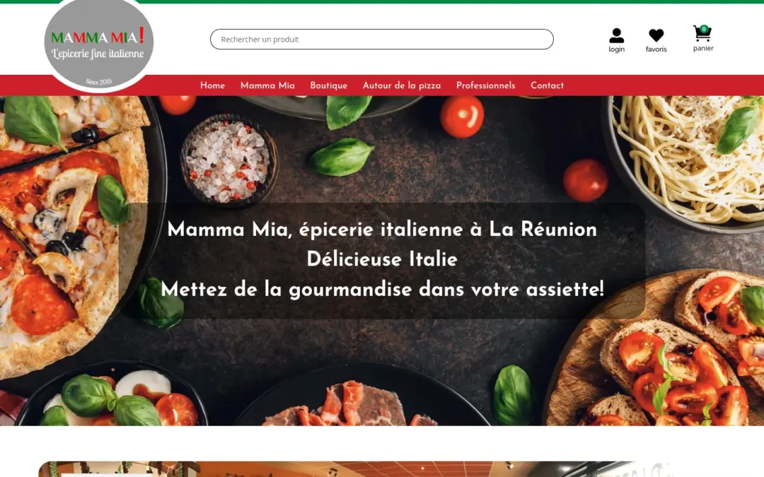 Anteprima del sito Mamma Mia Réunion, realizzato da MontiniWeb