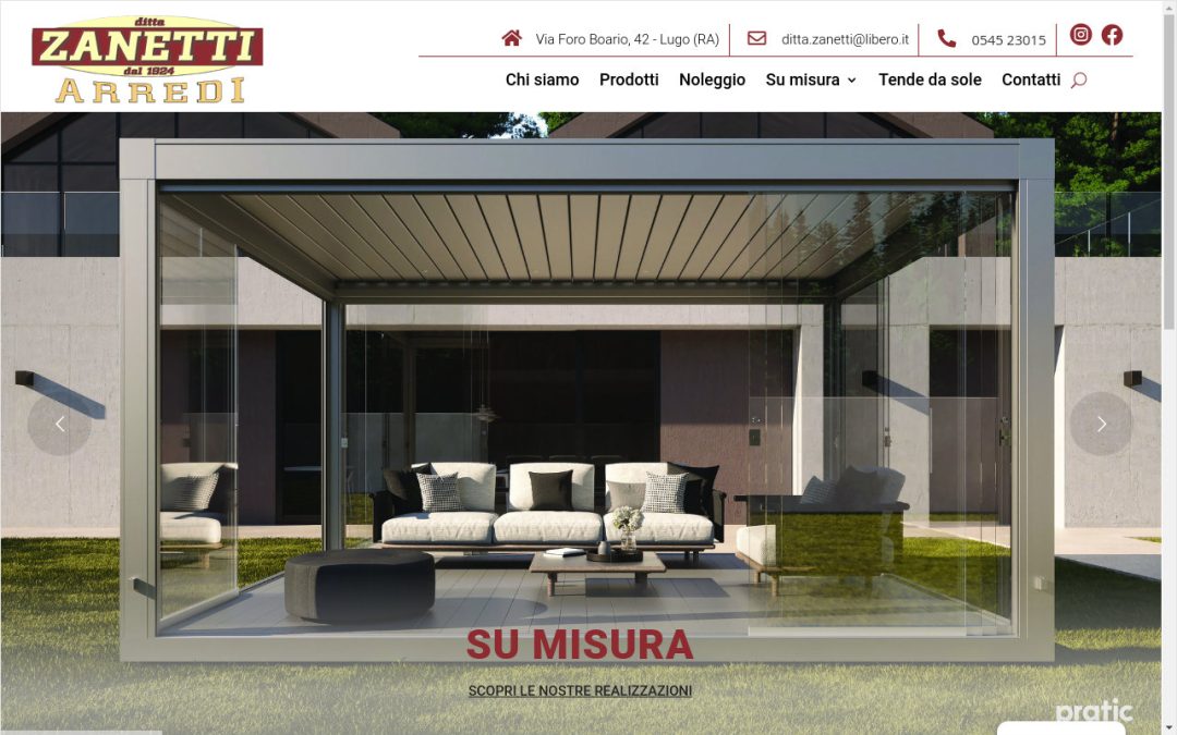 Anteprima del sito Ditta Zanetti, realizzato da MontiniWeb